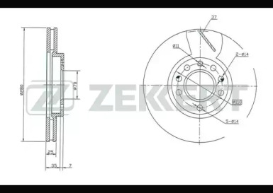 Тормозной диск ZEKKERT BS-5247