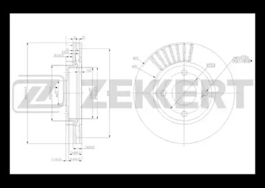 Тормозной диск ZEKKERT BS-5259