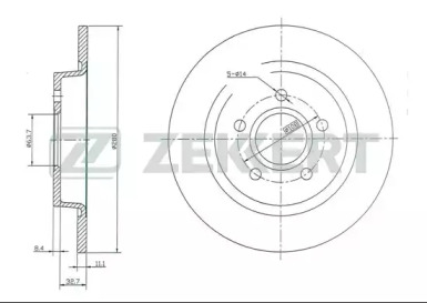 Тормозной диск ZEKKERT BS-5265