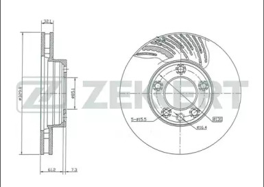 Тормозной диск ZEKKERT BS-5284