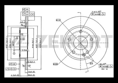 Тормозной диск ZEKKERT BS-5286