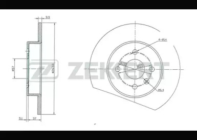 Тормозной диск ZEKKERT BS-5293