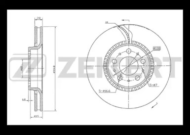 Тормозной диск ZEKKERT BS-5299