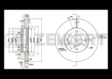 Тормозной диск ZEKKERT BS-5312