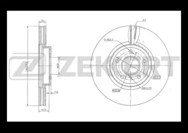 Тормозной диск ZEKKERT BS-5315