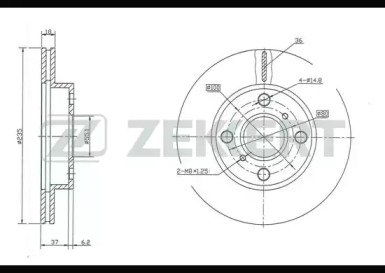 Тормозной диск ZEKKERT BS-5317