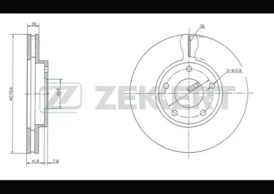 Тормозной диск ZEKKERT BS-5325