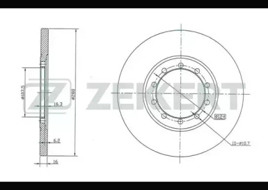 Тормозной диск ZEKKERT BS-5330