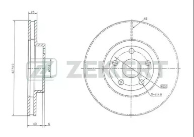 Тормозной диск ZEKKERT BS-5341