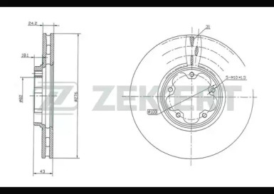 Тормозной диск ZEKKERT BS-5346