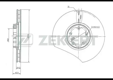 Тормозной диск ZEKKERT BS-5347