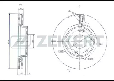 Тормозной диск ZEKKERT BS-5349