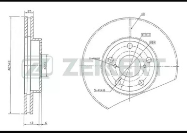 Тормозной диск ZEKKERT BS-5353