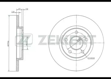 Тормозной диск ZEKKERT BS-5362