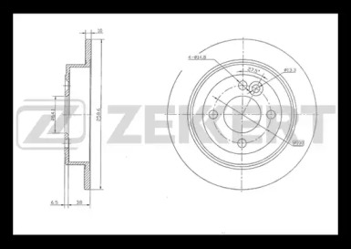 Тормозной диск ZEKKERT BS-5372