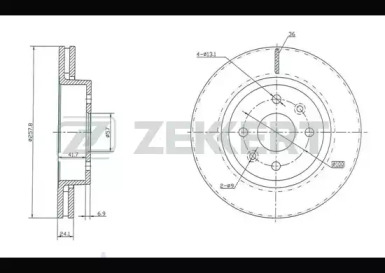 Тормозной диск ZEKKERT BS-5374