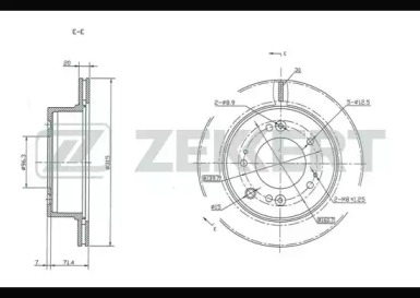 Тормозной диск ZEKKERT BS-5393