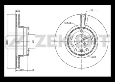 Тормозной диск ZEKKERT BS-5400