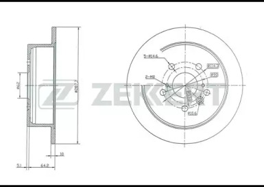 Тормозной диск ZEKKERT BS-5403