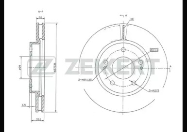 Тормозной диск ZEKKERT BS-5408