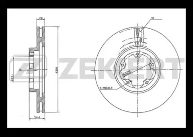 Тормозной диск ZEKKERT BS-5424