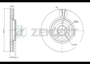 Тормозной диск ZEKKERT BS-5428