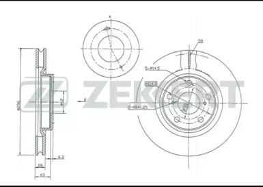 Тормозной диск ZEKKERT BS-5430