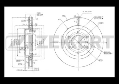Тормозной диск ZEKKERT BS-5433