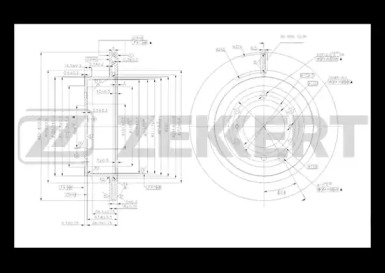 Тормозной диск ZEKKERT BS-5434