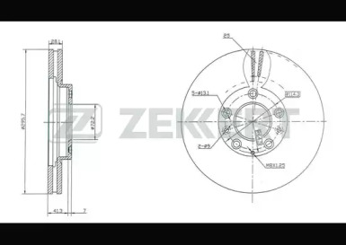 Тормозной диск ZEKKERT BS-5436