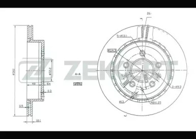 Тормозной диск ZEKKERT BS-5437