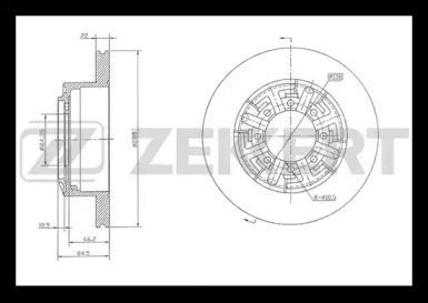 Тормозной диск ZEKKERT BS-5443