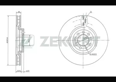 Тормозной диск ZEKKERT BS-5447