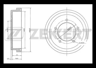 Тормозный барабан ZEKKERT BS-5453