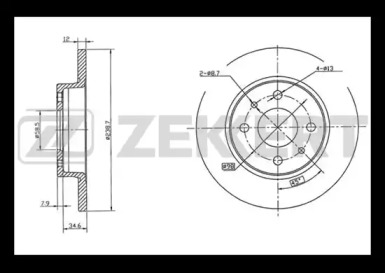 Тормозной диск ZEKKERT BS-5456