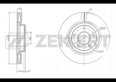 Тормозный барабан ZEKKERT BS-5459