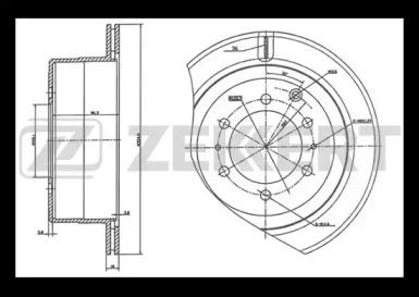 Тормозной диск ZEKKERT BS-5494