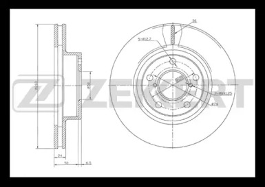 Тормозной диск ZEKKERT BS-5504
