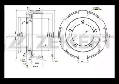 Тормозный барабан ZEKKERT BS-5514