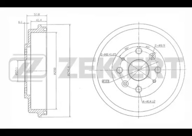 Тормозный барабан ZEKKERT BS-5517