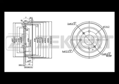 Тормозный барабан ZEKKERT BS-5523