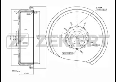 Тормозный барабан ZEKKERT BS-5543