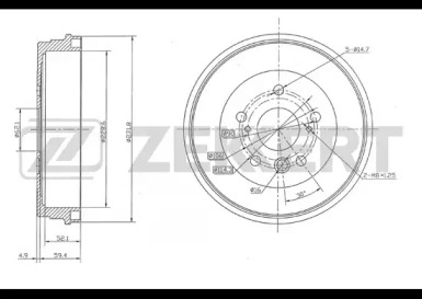 Тормозный барабан ZEKKERT BS-5552