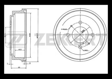 Тормозный барабан ZEKKERT BS-5566