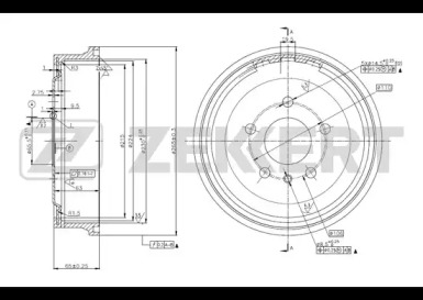 Тормозный барабан ZEKKERT BS-5574