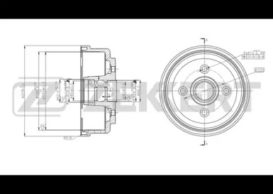 Тормозный барабан ZEKKERT BS-5575