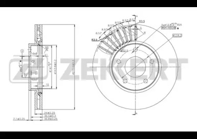 Тормозной диск ZEKKERT BS-5589