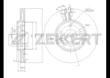 Тормозной диск ZEKKERT BS-5590
