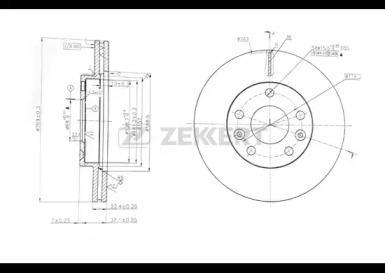 Тормозной диск ZEKKERT BS-5594