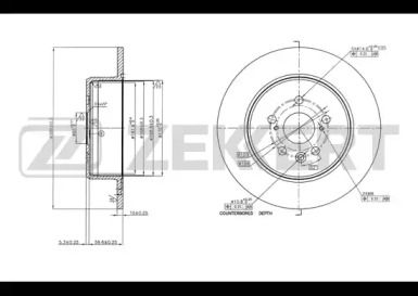 Тормозной диск ZEKKERT BS-5615